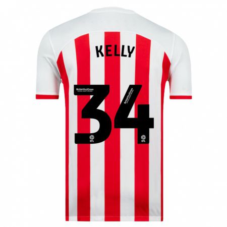 Kandiny Kinderen Caden Kelly #34 Wit Thuisshirt Thuistenue 2023/24 T-Shirt België