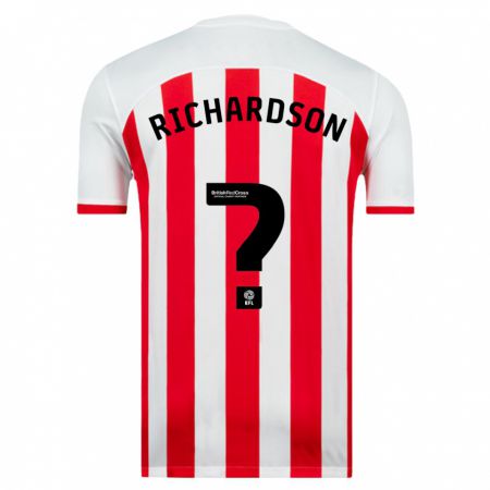 Kandiny Bambino Maglia Adam Richardson #0 Bianco Kit Gara Home 2023/24 Maglietta