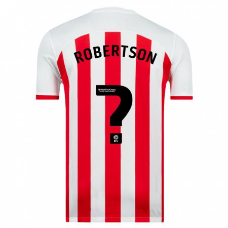 Kandiny Bambino Maglia Josh Robertson #0 Bianco Kit Gara Home 2023/24 Maglietta