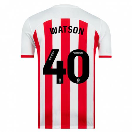 Kandiny Bambino Maglia Tom Watson #40 Bianco Kit Gara Home 2023/24 Maglietta