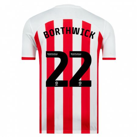 Kandiny Niño Camiseta Megan Borthwick #22 Blanco 1ª Equipación 2023/24 La Camisa