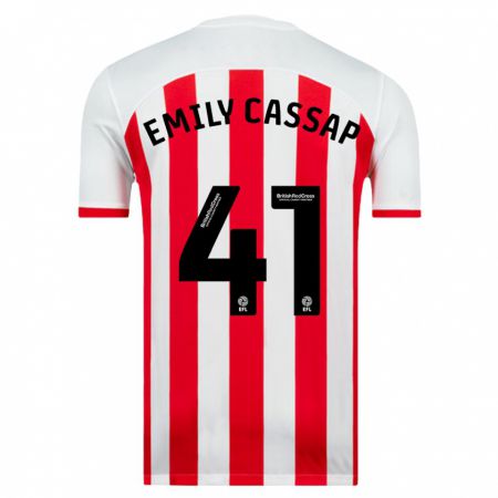 Kandiny Niño Camiseta Emily Cassap #41 Blanco 1ª Equipación 2023/24 La Camisa