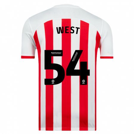 Kandiny Bambino Maglia Ella West #54 Bianco Kit Gara Home 2023/24 Maglietta