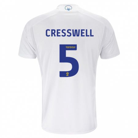 Kandiny Bambino Maglia Charlie Cresswell #5 Bianco Kit Gara Home 2023/24 Maglietta