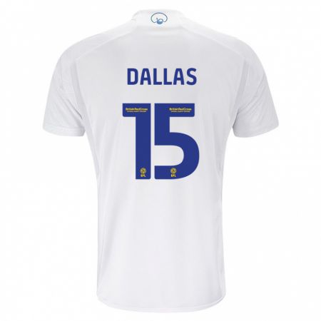 Kandiny Kinderen Stuart Dallas #15 Wit Thuisshirt Thuistenue 2023/24 T-Shirt België