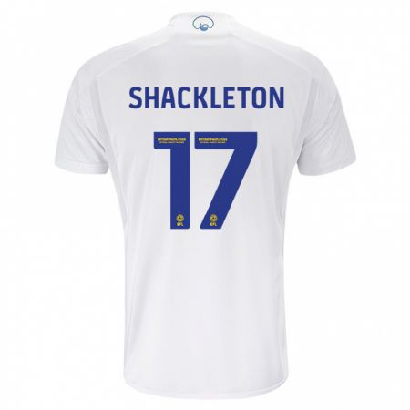 Kandiny Kinderen Jamie Shackleton #17 Wit Thuisshirt Thuistenue 2023/24 T-Shirt België