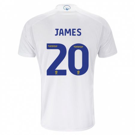 Kandiny Bambino Maglia Daniel James #20 Bianco Kit Gara Home 2023/24 Maglietta