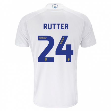 Kandiny Kinder Georginio Rutter #24 Weiß Heimtrikot Trikot 2023/24 T-Shirt Österreich