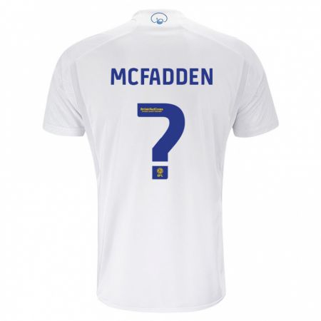 Kandiny Kinderen Max Mcfadden #0 Wit Thuisshirt Thuistenue 2023/24 T-Shirt België