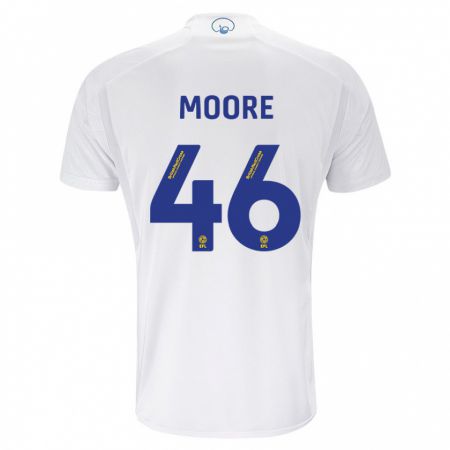 Kandiny Bambino Maglia Kris Moore #46 Bianco Kit Gara Home 2023/24 Maglietta