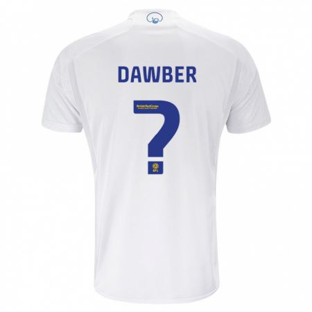 Kandiny Kinderen Oscar Dawber #0 Wit Thuisshirt Thuistenue 2023/24 T-Shirt België