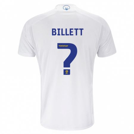 Kandiny Bambino Maglia Joe Billett #0 Bianco Kit Gara Home 2023/24 Maglietta