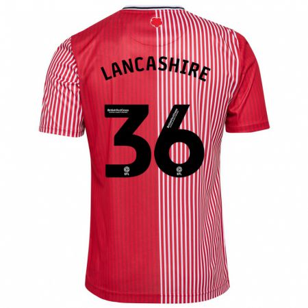 Kandiny Bambino Maglia Olly Lancashire #36 Rosso Kit Gara Home 2023/24 Maglietta