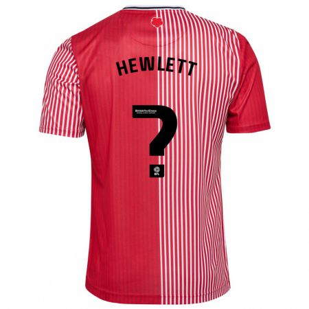 Kandiny Niño Camiseta Jem Hewlett #0 Rojo 1ª Equipación 2023/24 La Camisa