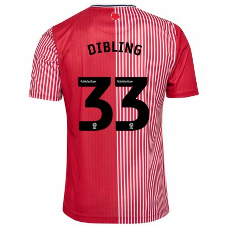 Kandiny Bambino Maglia Tyler Dibling #33 Rosso Kit Gara Home 2023/24 Maglietta