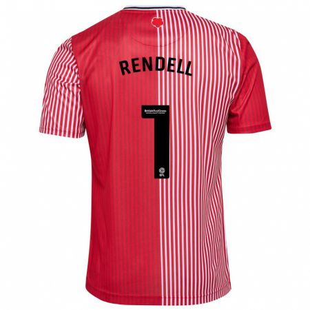 Kandiny Bambino Maglia Kayla Rendell #1 Rosso Kit Gara Home 2023/24 Maglietta