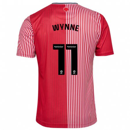 Kandiny Bambino Maglia Megan Wynne #11 Rosso Kit Gara Home 2023/24 Maglietta