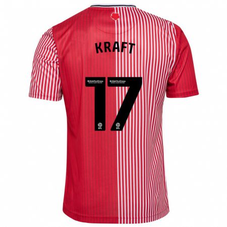 Kandiny Kinderen Emily Kraft #17 Rood Thuisshirt Thuistenue 2023/24 T-Shirt België