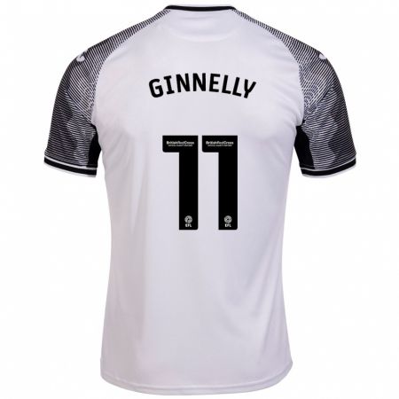 Kandiny Bambino Maglia Josh Ginnelly #11 Bianco Kit Gara Home 2023/24 Maglietta