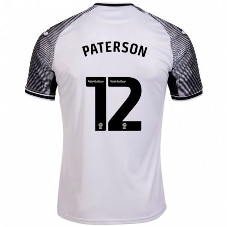 Kandiny Kinderen Jamie Paterson #12 Wit Thuisshirt Thuistenue 2023/24 T-Shirt België