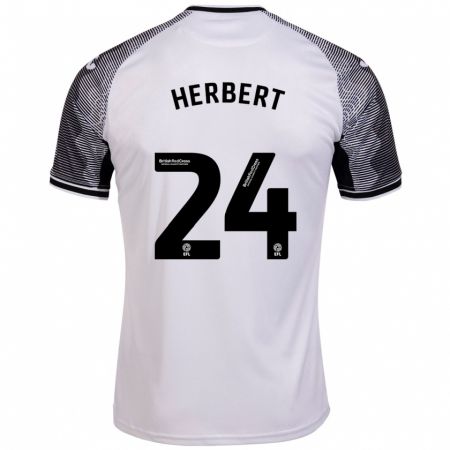 Kandiny Kinderen Chelsea Herbert #24 Wit Thuisshirt Thuistenue 2023/24 T-Shirt België