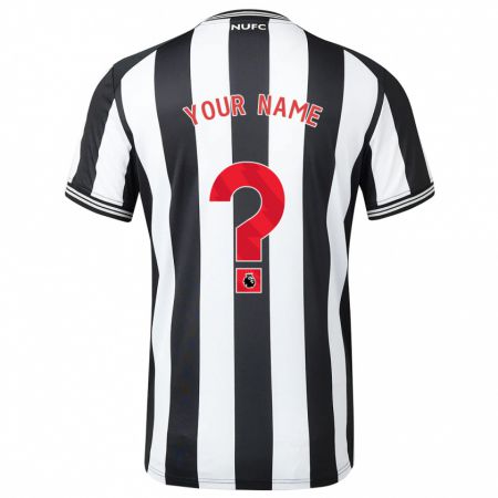 Kandiny Bambino Maglia Il Tuo Nome #0 Nero Bianco Kit Gara Home 2023/24 Maglietta