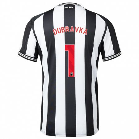 Kandiny Kinder Martin Dúbravka #1 Schwarz-Weiss Heimtrikot Trikot 2023/24 T-Shirt Österreich