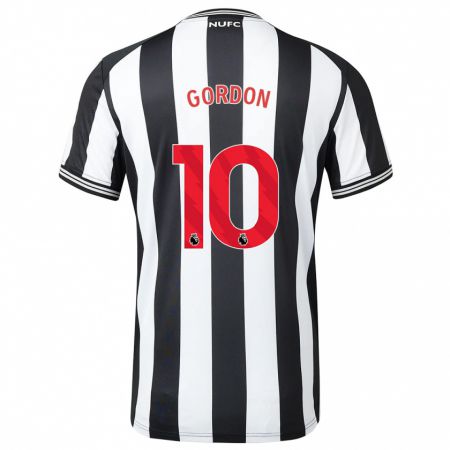 Kandiny Bambino Maglia Anthony Gordon #10 Nero Bianco Kit Gara Home 2023/24 Maglietta