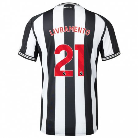 Kandiny Kinder Tino Livramento #21 Schwarz-Weiss Heimtrikot Trikot 2023/24 T-Shirt Österreich