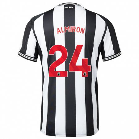 Kandiny Kinder Miguel Almirón #24 Schwarz-Weiss Heimtrikot Trikot 2023/24 T-Shirt Österreich