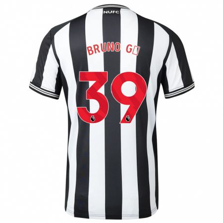 Kandiny Kinderen Bruno Guimarães #39 Zwart Wit Thuisshirt Thuistenue 2023/24 T-Shirt België