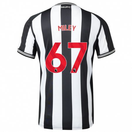 Kandiny Kinder Lewis Miley #67 Schwarz-Weiss Heimtrikot Trikot 2023/24 T-Shirt Österreich