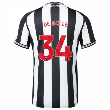 Kandiny Bambino Maglia Lucas De Bolle #34 Nero Bianco Kit Gara Home 2023/24 Maglietta