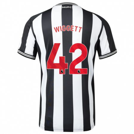 Kandiny Kinderen Charlie Wiggett #42 Zwart Wit Thuisshirt Thuistenue 2023/24 T-Shirt België