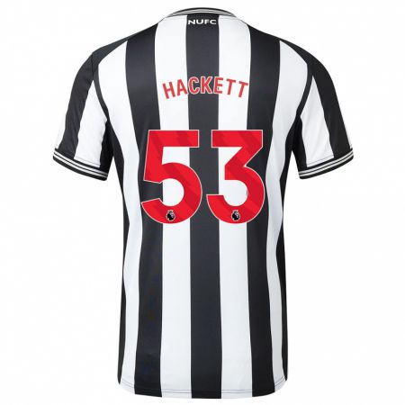 Kandiny Bambino Maglia Jordan Hackett #53 Nero Bianco Kit Gara Home 2023/24 Maglietta