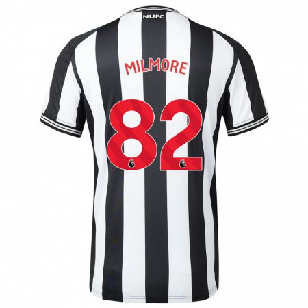 Kandiny Kinder Carter Milmore #82 Schwarz-Weiss Heimtrikot Trikot 2023/24 T-Shirt Österreich