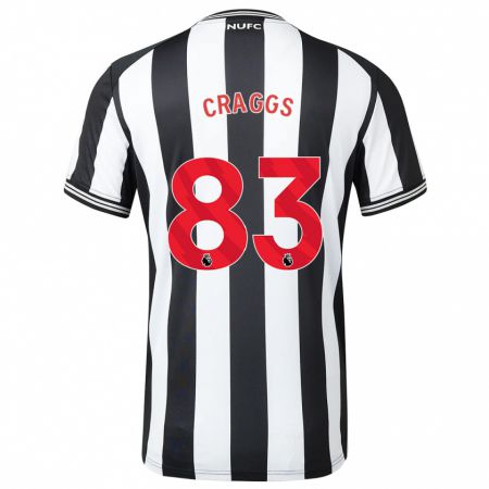 Kandiny Kinder Luke Craggs #83 Schwarz-Weiss Heimtrikot Trikot 2023/24 T-Shirt Österreich