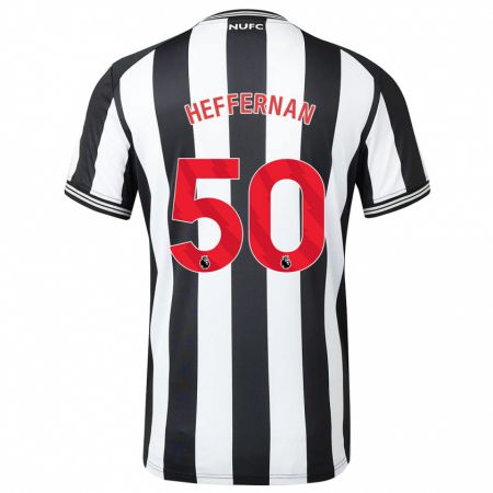 Kandiny Kinderen Cathal Heffernan #50 Zwart Wit Thuisshirt Thuistenue 2023/24 T-Shirt België