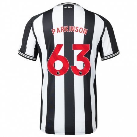 Kandiny Kinderen Ben Parkinson #63 Zwart Wit Thuisshirt Thuistenue 2023/24 T-Shirt België