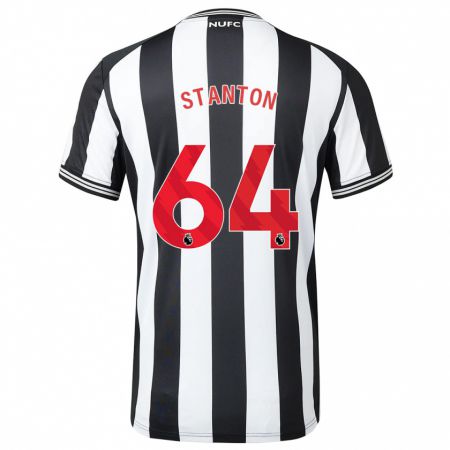 Kandiny Kinderen Ellis Stanton #64 Zwart Wit Thuisshirt Thuistenue 2023/24 T-Shirt België