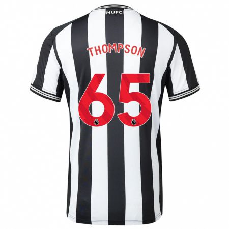 Kandiny Kinderen Ciaran Thompson #65 Zwart Wit Thuisshirt Thuistenue 2023/24 T-Shirt België