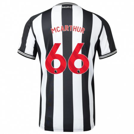 Kandiny Bambino Maglia Charlie Mcarthur #66 Nero Bianco Kit Gara Home 2023/24 Maglietta