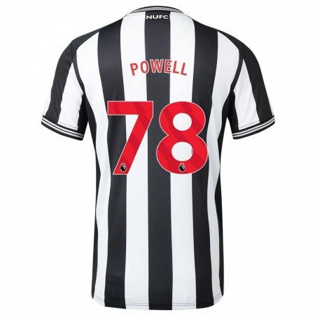 Kandiny Kinderen Harry Powell #78 Zwart Wit Thuisshirt Thuistenue 2023/24 T-Shirt België