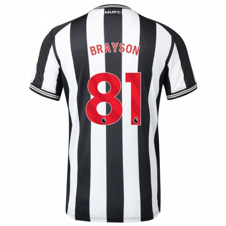 Kandiny Bambino Maglia Joe Brayson #81 Nero Bianco Kit Gara Home 2023/24 Maglietta