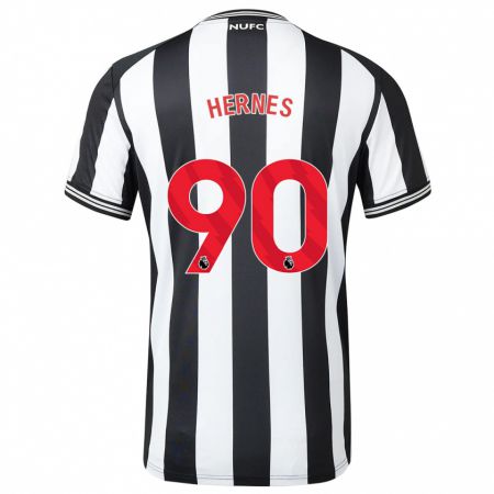 Kandiny Bambino Maglia Travis Hernes #90 Nero Bianco Kit Gara Home 2023/24 Maglietta