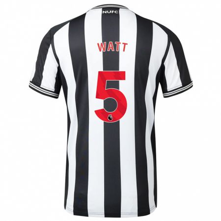 Kandiny Bambino Maglia Olivia Watt #5 Nero Bianco Kit Gara Home 2023/24 Maglietta