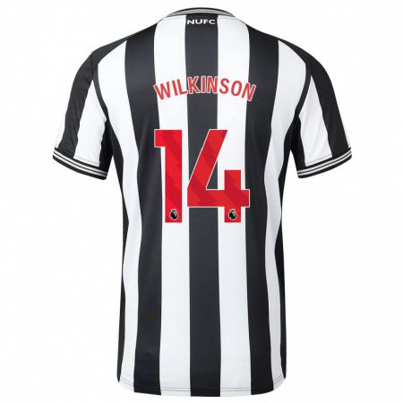 Kandiny Kinderen Sharna Wilkinson #14 Zwart Wit Thuisshirt Thuistenue 2023/24 T-Shirt België