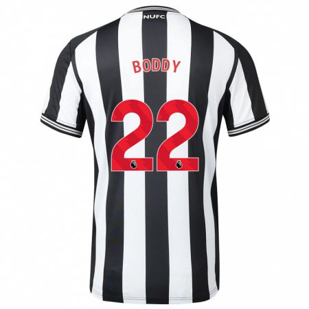 Kandiny Kinderen Elysia Boddy #22 Zwart Wit Thuisshirt Thuistenue 2023/24 T-Shirt België