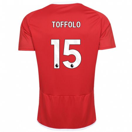 Kandiny Niño Camiseta Harry Toffolo #15 Rojo 1ª Equipación 2023/24 La Camisa