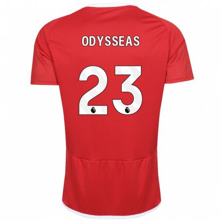 Kandiny Bambino Maglia Odysseas Vlachodimos #23 Rosso Kit Gara Home 2023/24 Maglietta